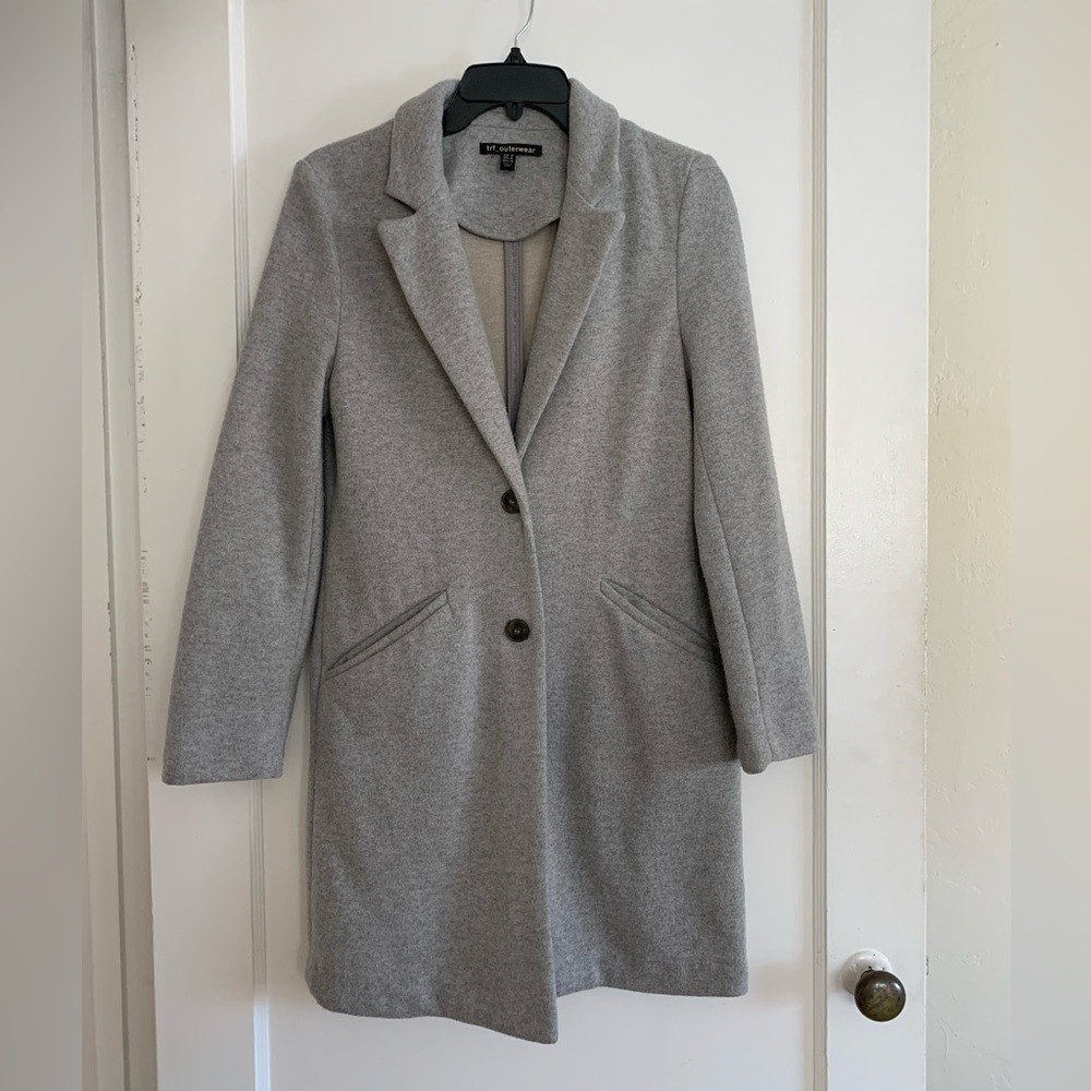Knee length gray jacket